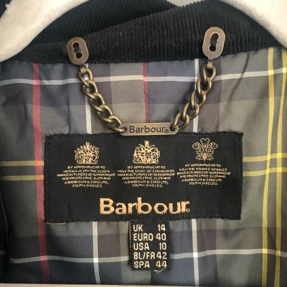 Authentic Barbour Falcon Wool Coat US Size 10 Excellent Condition - Picture 12 of 13